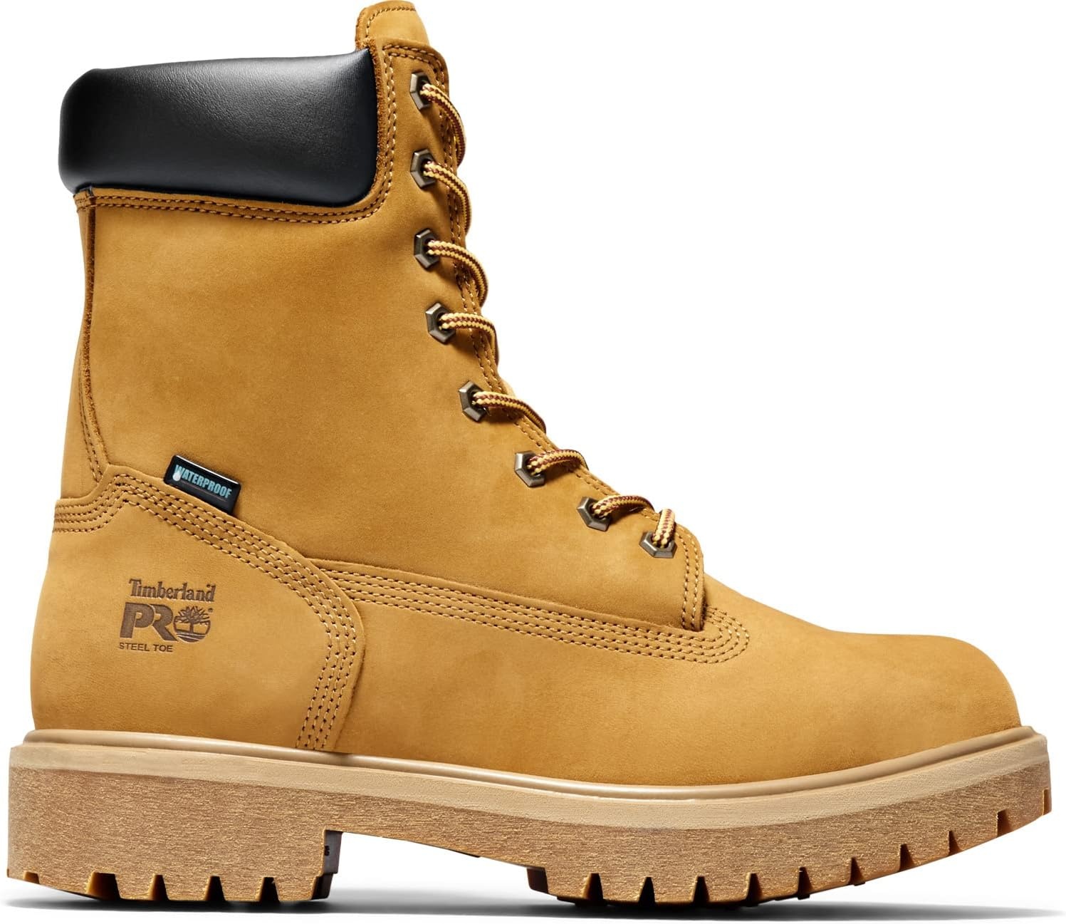 Timberland PRO mens Direct Attach 8 Inch Steel Safety Toe Insulated Waterproof Industrial Work Boot(Wheat-original)