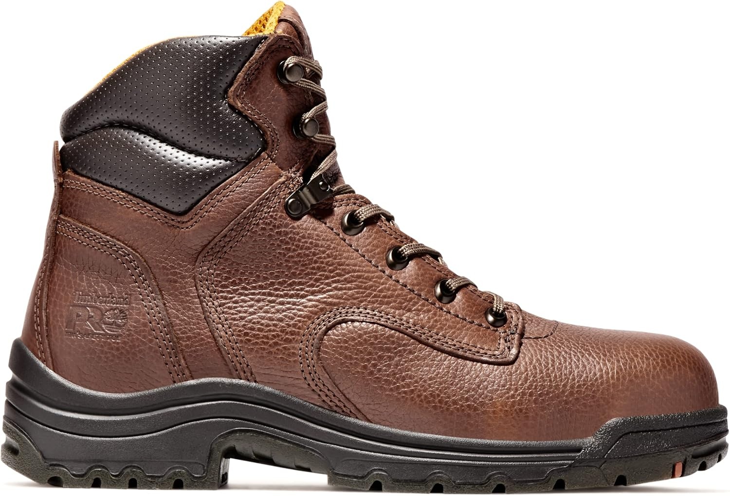 Timberland PRO mens Powerwelt 6″ Steel Safety Toe Waterproof Industrial Work Boot(Brown)