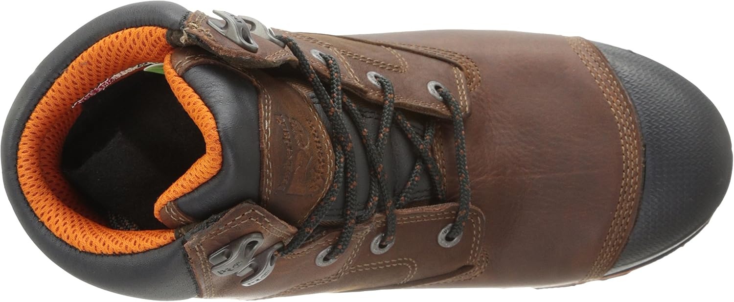 Timberland PRO Men’s Boondock 6 Inch Composite Safety Toe Waterproof Industrial Work Boot(Brown)