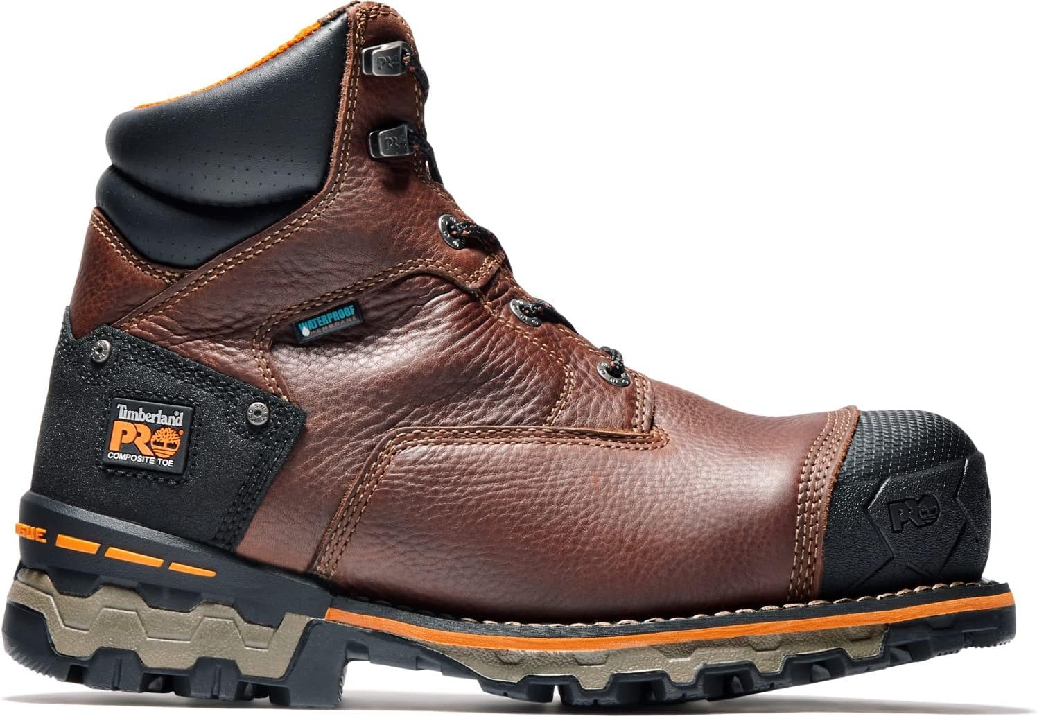 Timberland PRO Men’s Boondock 6 Inch Composite Safety Toe Waterproof Industrial Work Boot(Brown)
