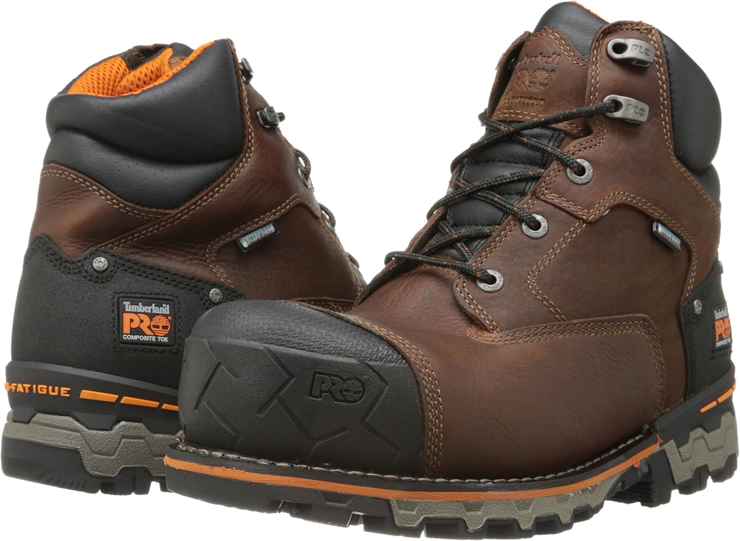 Timberland PRO Men’s Boondock 6 Inch Composite Safety Toe Waterproof Industrial Work Boot(Brown)