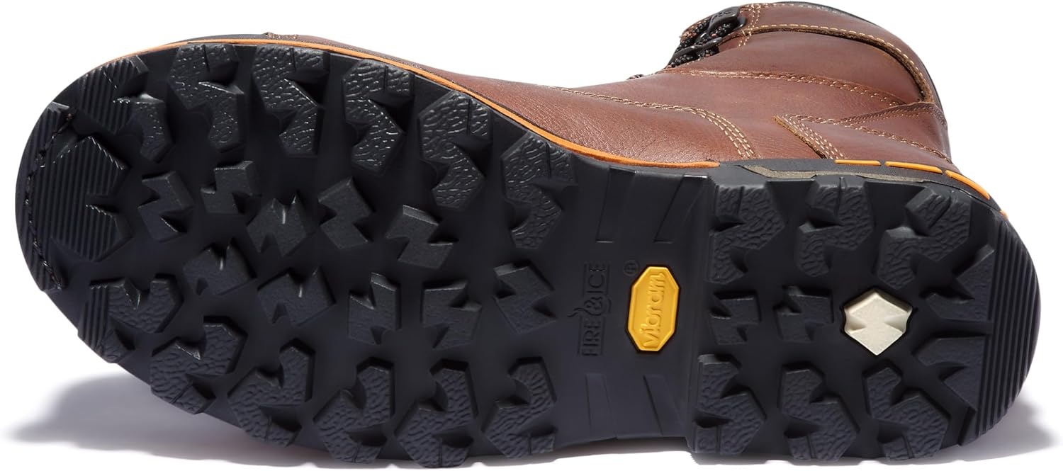 Timberland PRO Men’s Boondock 8″ Composite Toe Puncture Resistant Waterproof Industrial Boot(Brown)