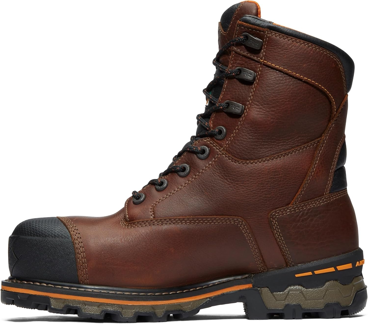 Timberland PRO Men’s Boondock 8″ Composite Toe Puncture Resistant Waterproof Industrial Boot(Brown)