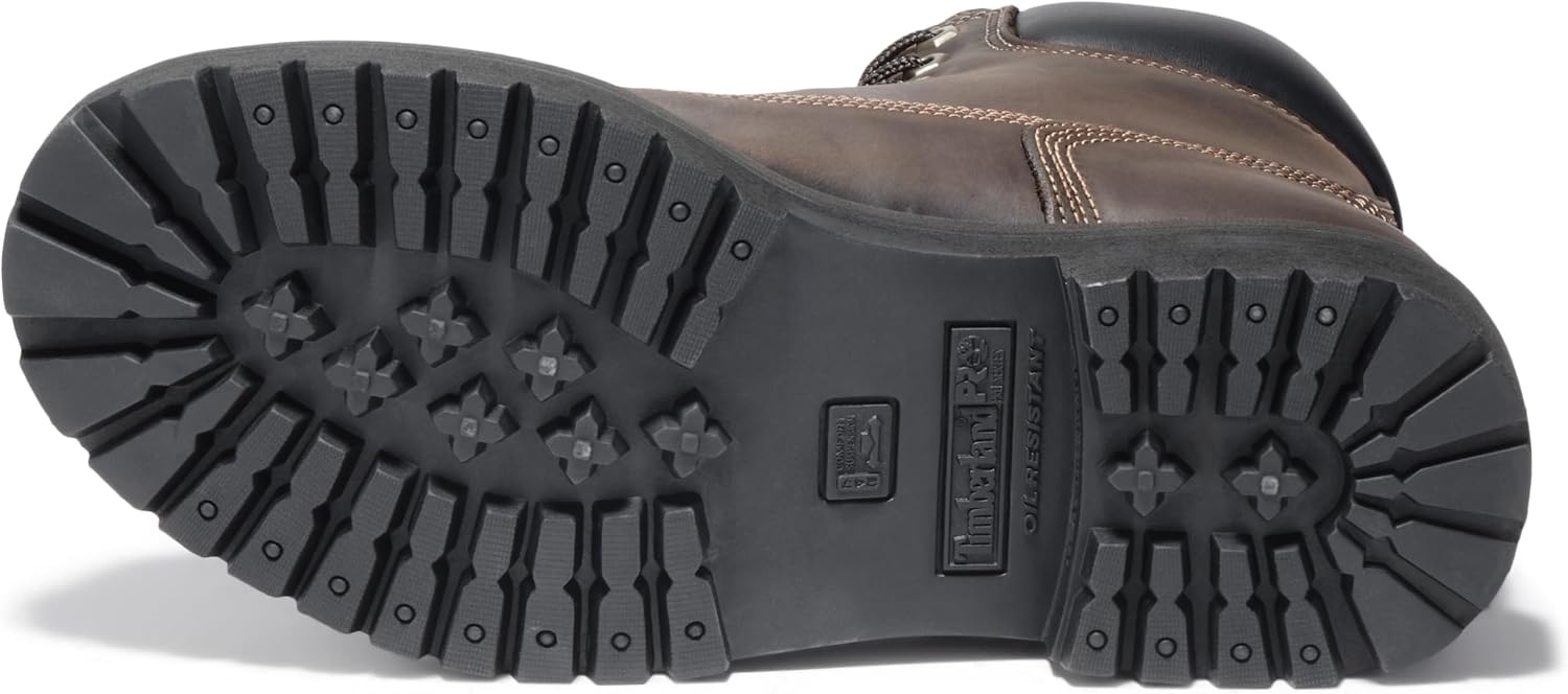 Timberland PRO Men’s Direct Attach 6 Inch Steel Safety Toe Insulated Waterproof Industrial Work Boot(Brown)