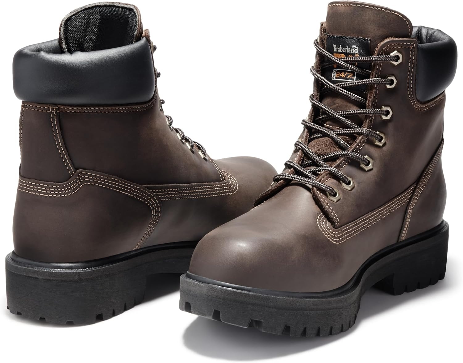 Timberland PRO Men’s Direct Attach 6 Inch Steel Safety Toe Insulated Waterproof Industrial Work Boot(Brown)