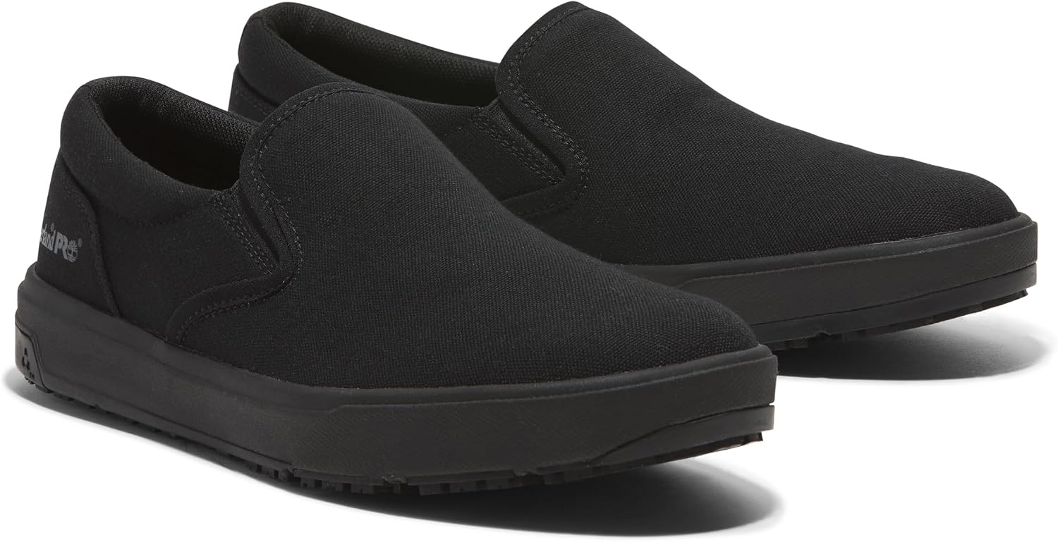 Timberland PRO Men’s Burbank Slip-on Soft Toe Work Shoes(Black)