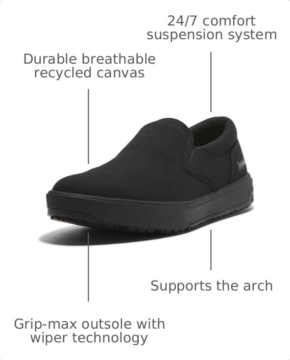 Timberland PRO Men’s Burbank Slip-on Soft Toe Work Shoes(Black)