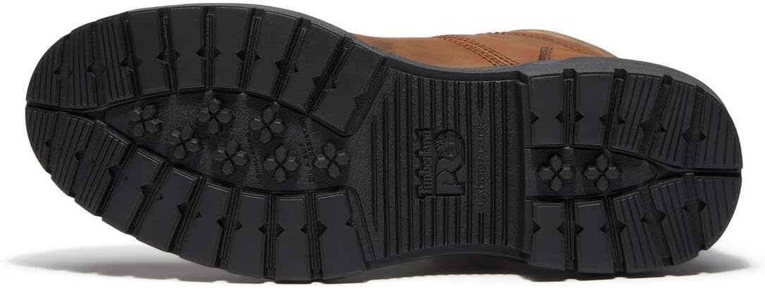 Timberland PRO Men’s Montauk 6 Inch Steel Safety Toe Waterproof Industrial Work Boot(Medium Brown V1)