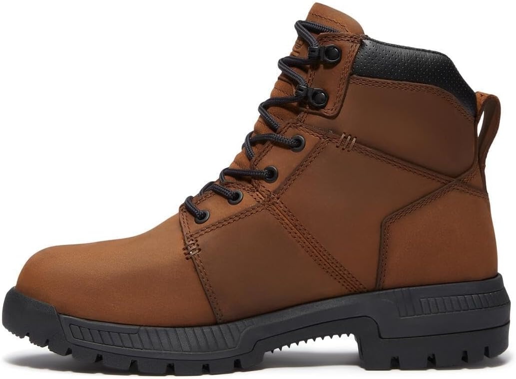 Timberland PRO Men’s Montauk 6 Inch Steel Safety Toe Waterproof Industrial Work Boot(Medium Brown V1)