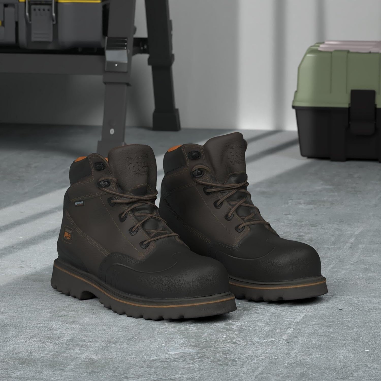 Timberland PRO Men’s 6 Inch Rigmaster XT Steel-Toe Waterproof Work Boot(Brown V1)