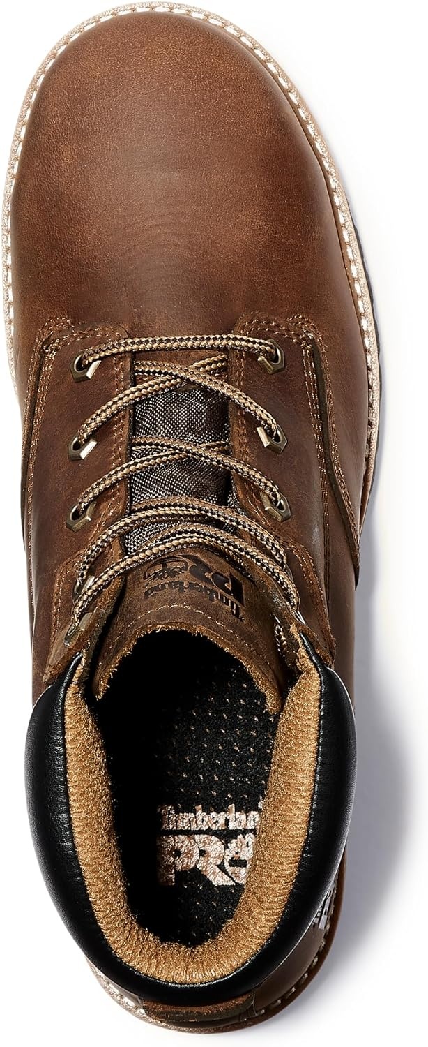 Timberland PRO Men’s Gritstone 6 Inch Steel Safety Toe Industrial Work Boot(Brown)
