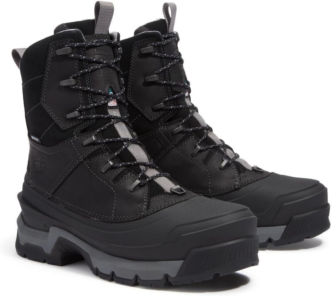 Timberland PRO Siberian 8 Inch Composite Safety Toe Insulated Waterproof Puncture Resistant Csa(Black V1)