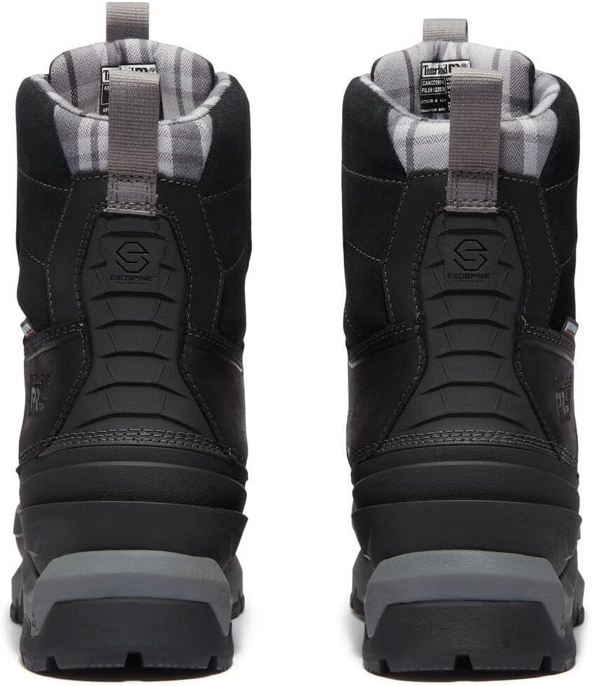 Timberland PRO Siberian 8 Inch Composite Safety Toe Insulated Waterproof Puncture Resistant Csa(Black V1)