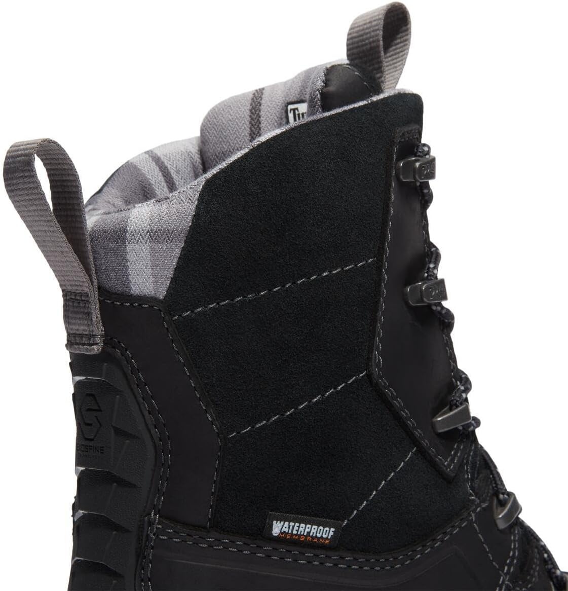 Timberland PRO Siberian 8 Inch Composite Safety Toe Insulated Waterproof Puncture Resistant Csa(Black V1)