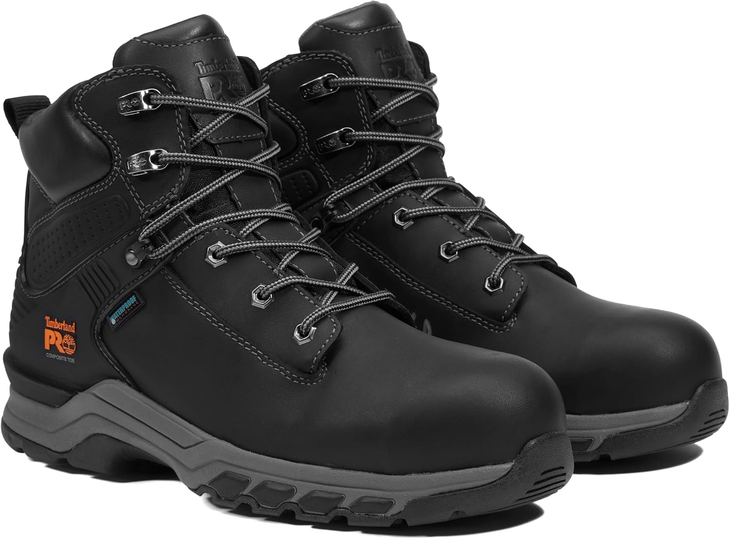 Timberland PRO Men’s Hypercharge 6 Inch Composite Safety Toe Waterproof Industrial Work Boot(Black)