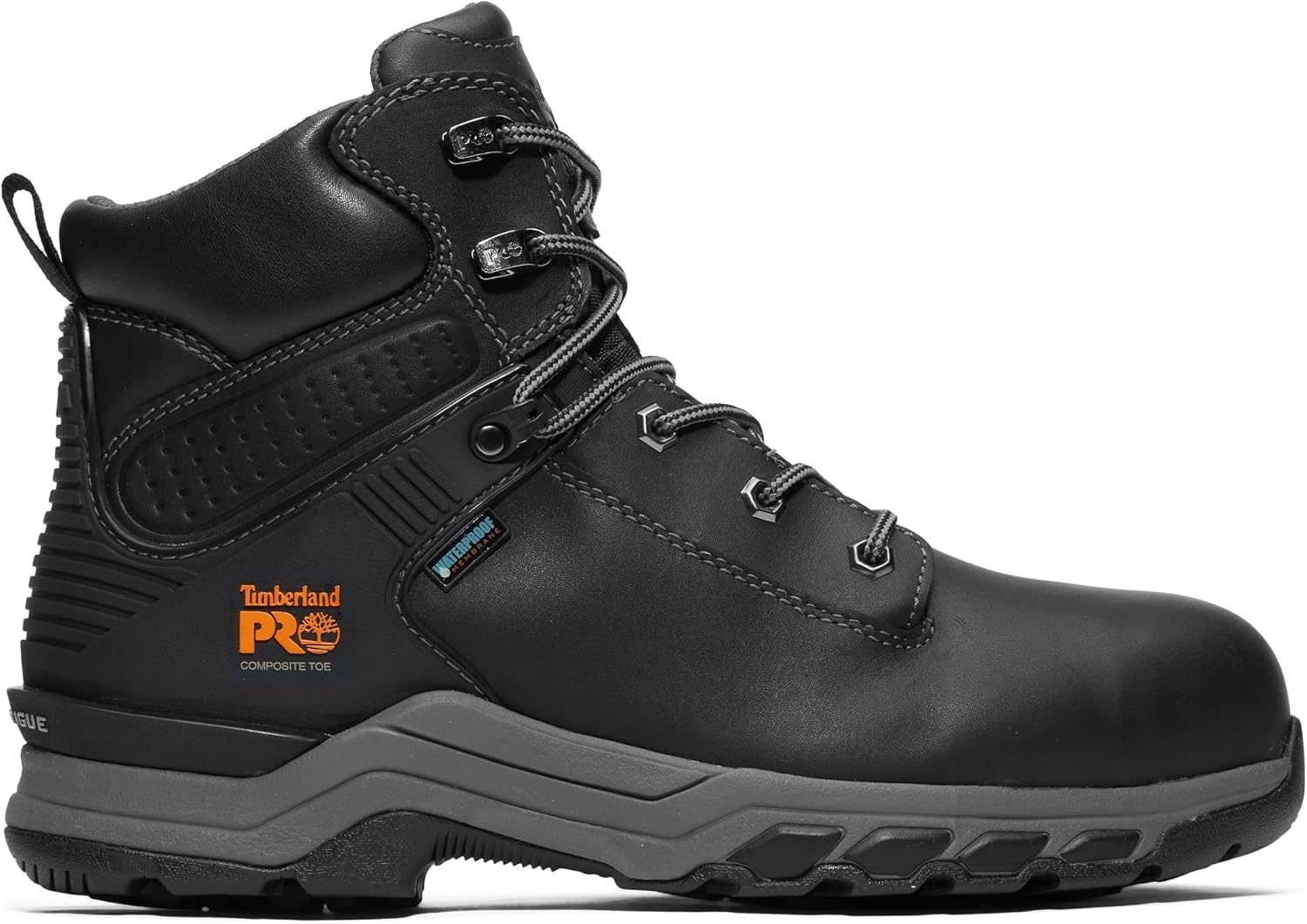 Timberland PRO Men’s Hypercharge 6 Inch Composite Safety Toe Waterproof Industrial Work Boot(Black)