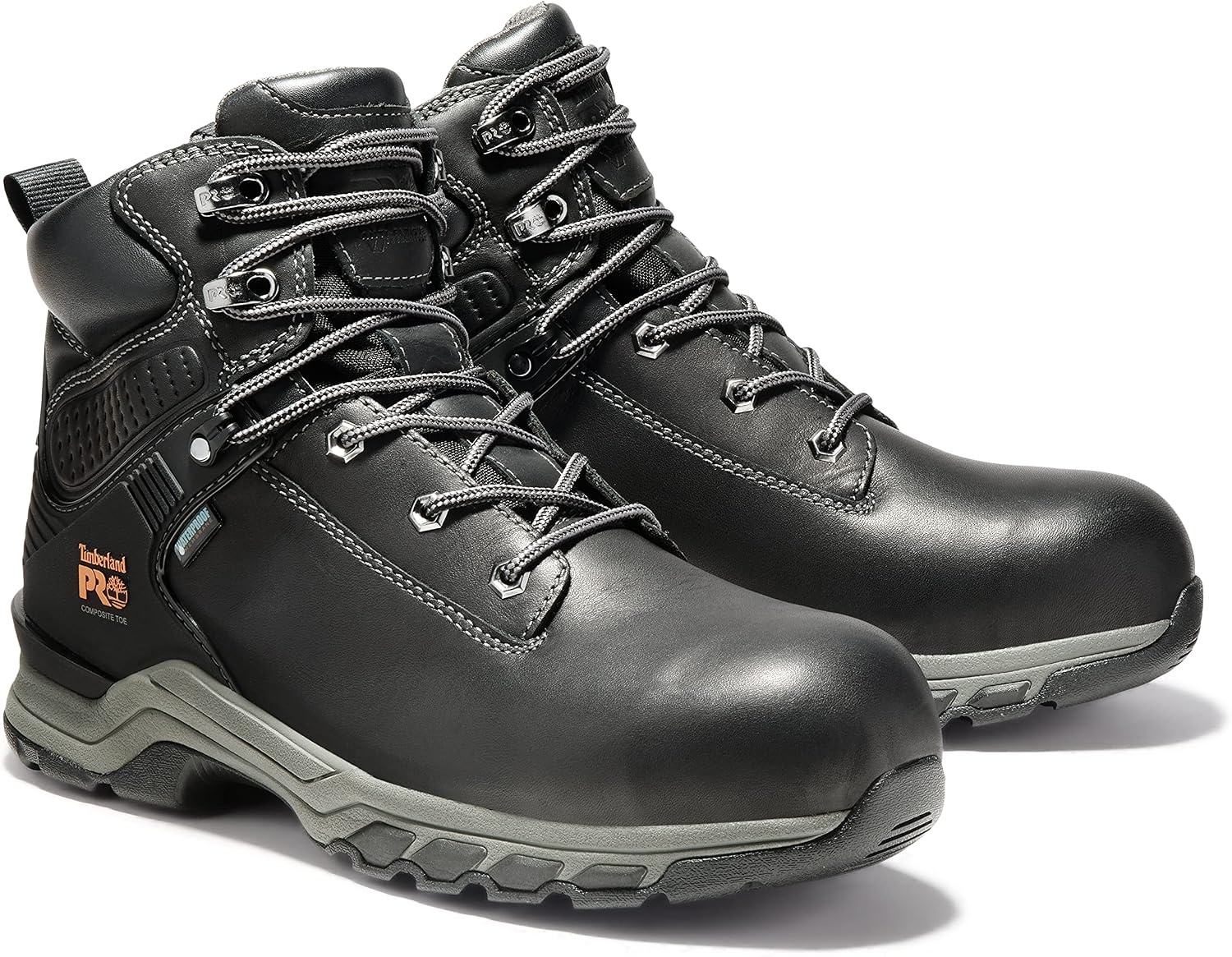 Timberland PRO Men’s Hypercharge 6 Inch Composite Safety Toe Waterproof Industrial Work Boot(Black V1)