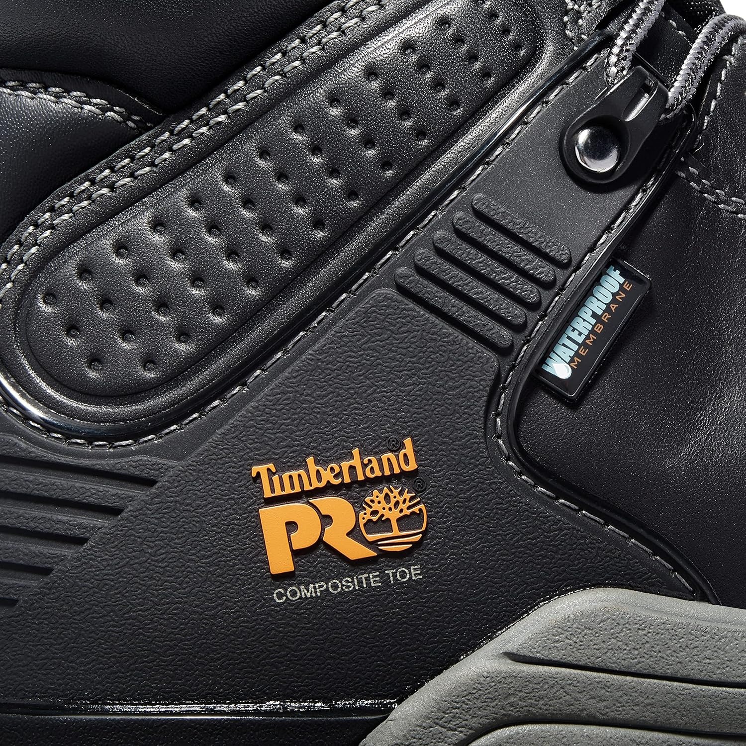 Timberland PRO Men’s Hypercharge 6 Inch Composite Safety Toe Waterproof Industrial Work Boot(Black V1)