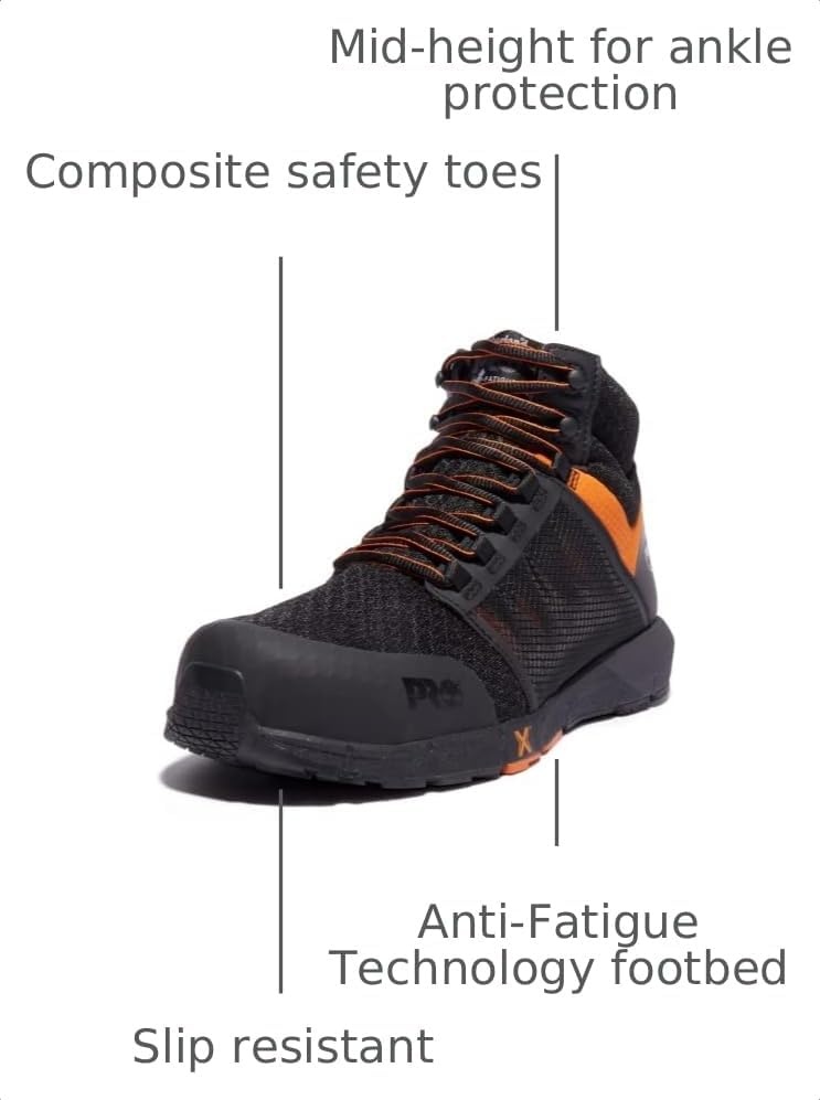 Timberland PRO Radius Mid Composite Safety Toe(Black/Orange)