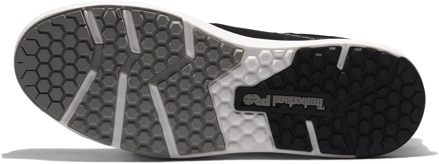 Timberland PRO Men’s Berkley Oxford Composite Safety Toe Work Shoes(Black/White)