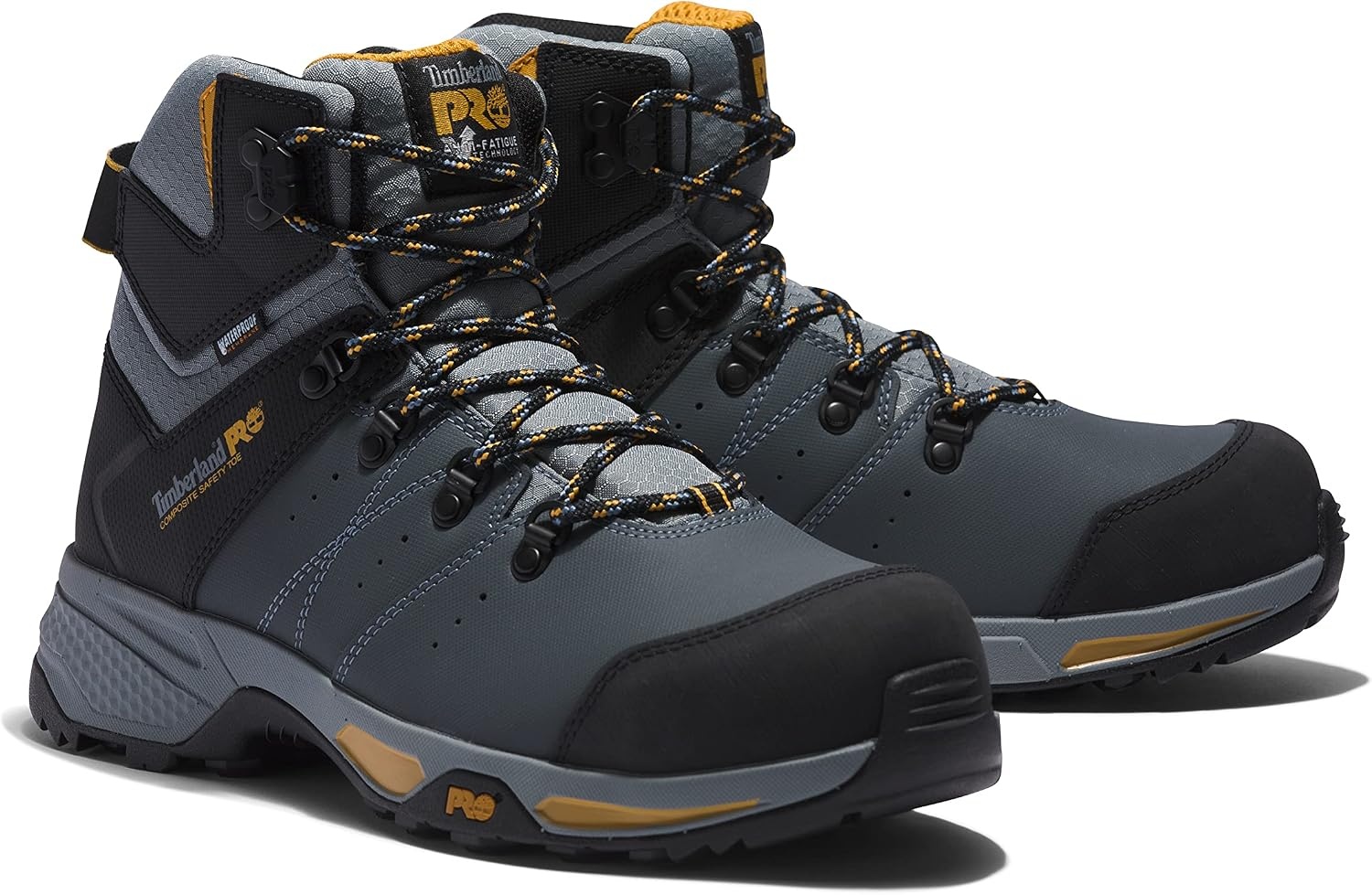 Timberland PRO Switchback 6″ Composite Safety Toe Waterproof(Grey/Yellow)