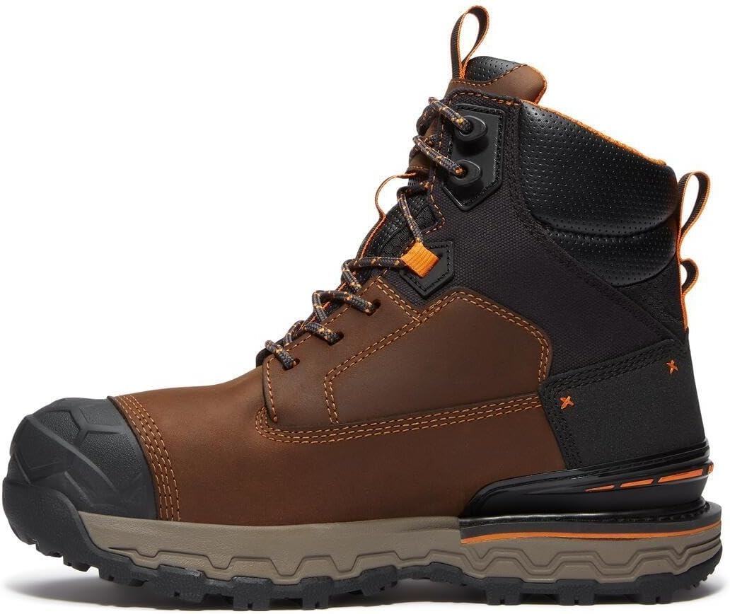Timberland PRO Men’s 6 Grey/Black Boondock Comp Toe WP SR Boot(Medium Brown)