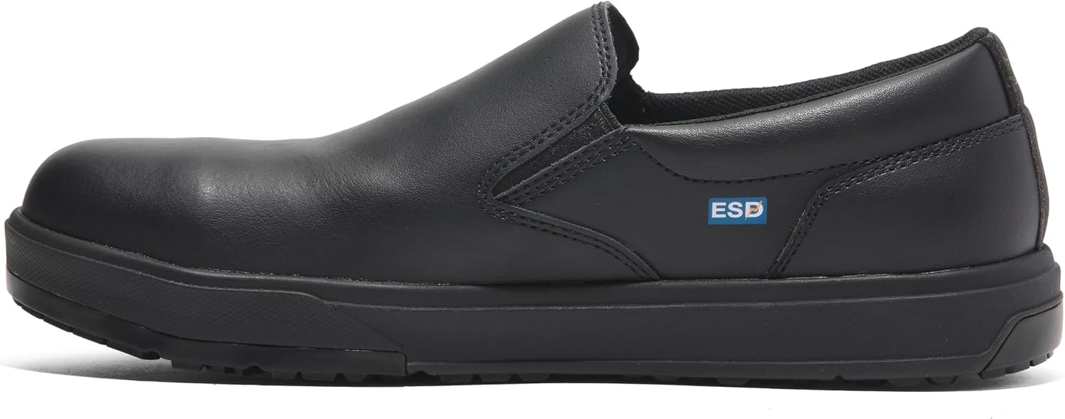 Timberland PRO Men’s Berkley Slip-on Composite Safety Toe Static Dissipative Industrial Casual Work Shoe(Black)