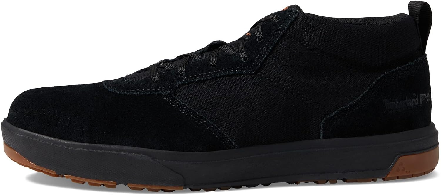 Timberland PRO Men’s Berkley Chukka Composite Safety Toe Industrial Casual Work Shoe(Black/Gum V1)