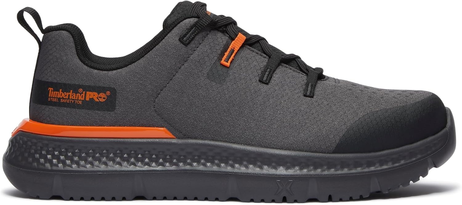 Timberland PRO Men’s Intercept Steel Safety Toe Industrial Athletic Work Shoe(Dark Grey Ripstop)