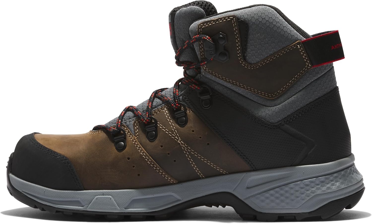 Timberland PRO Switchback 6″ Composite Safety Toe Puncture Resistant Waterproof(Turkish Coffee/Red)