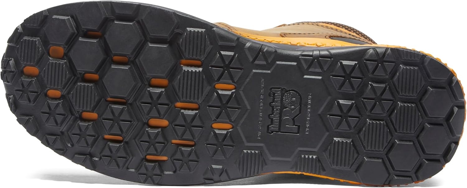 Timberland PRO Men’s Reaxion Athletic Hiker Wateproof Composite Toe Work Boot(Brown/Orange)