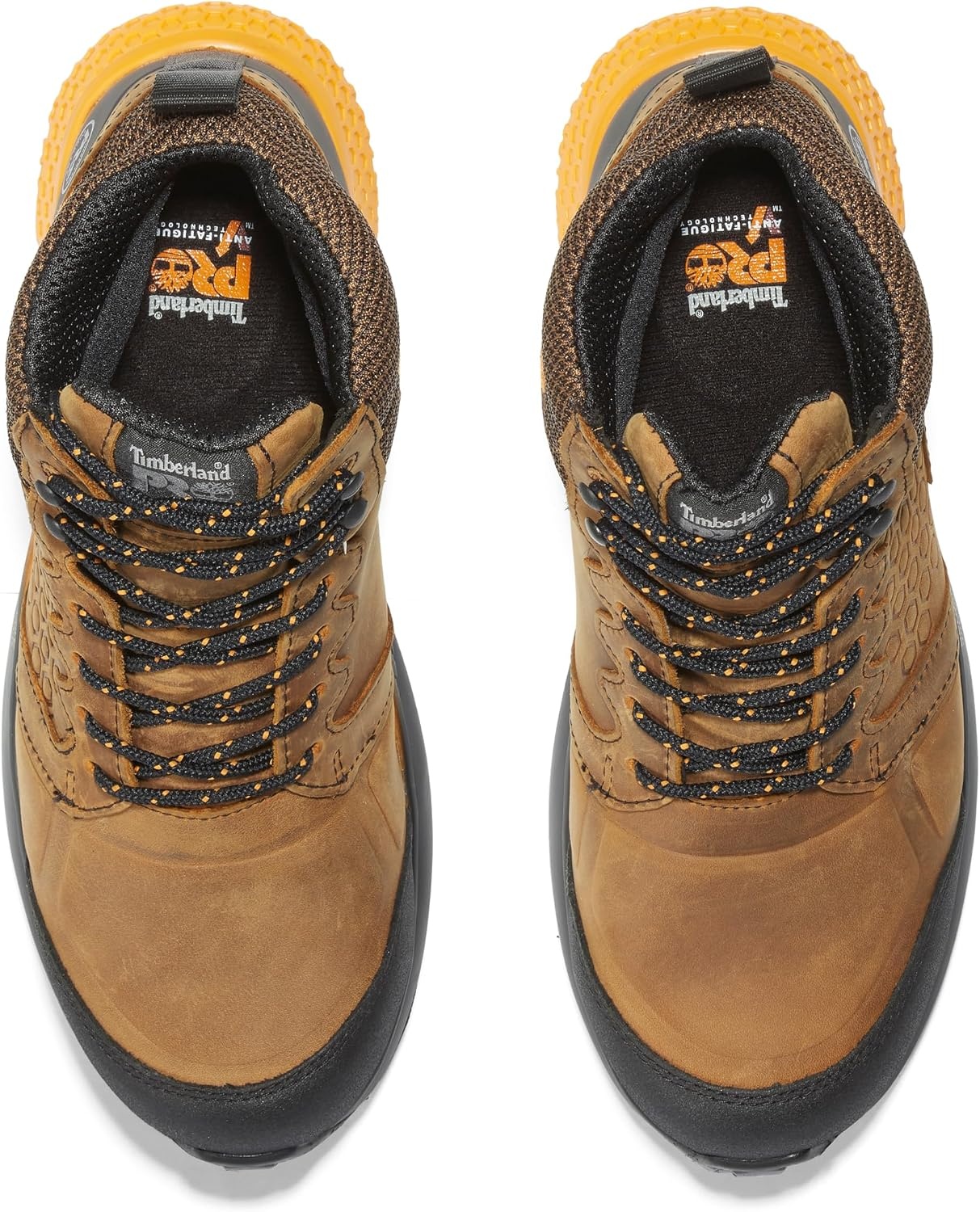 Timberland PRO Men’s Reaxion Athletic Hiker Wateproof Composite Toe Work Boot(Brown/Orange)
