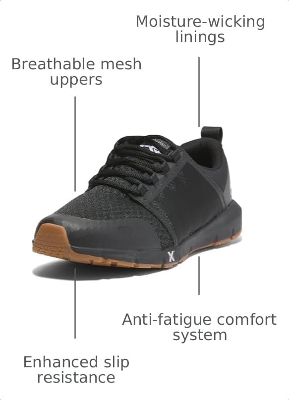Timberland PRO Men’s Radius Soft Toe Work Shoes(Black/Gum)