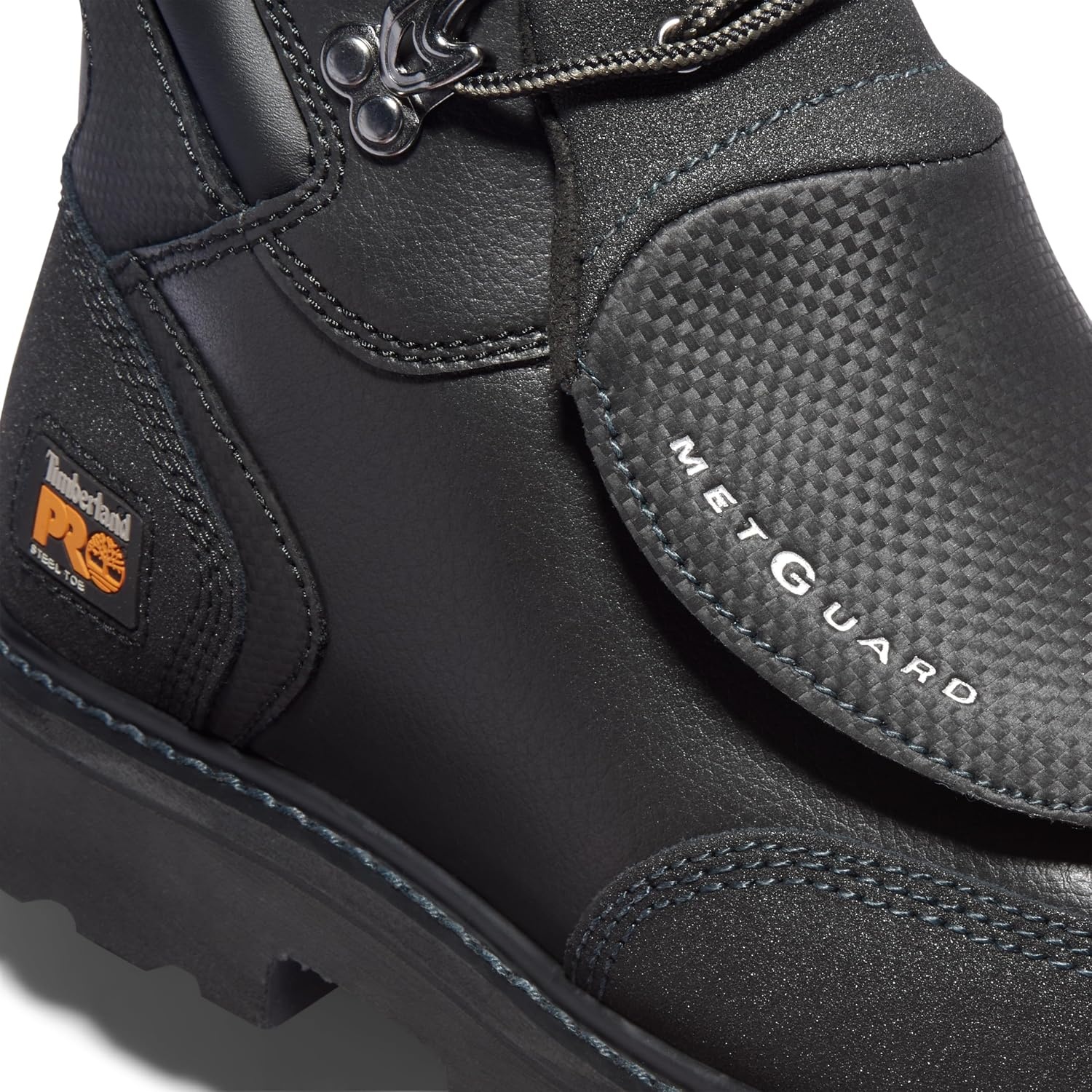 Timberland PRO Men’s External Met Guard 6 Inch Steel Safety Toe Industrial Work Boot(Black)