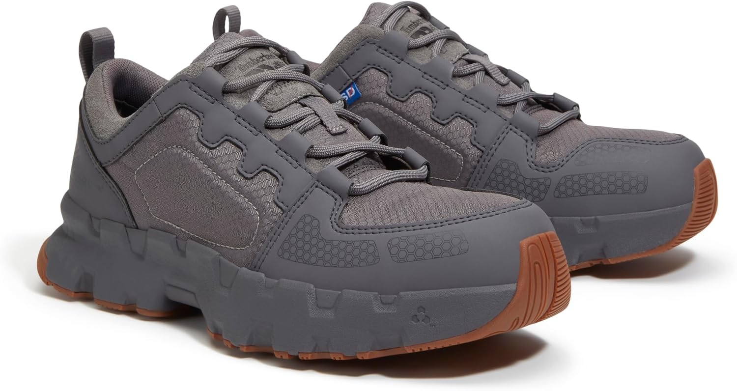 Timberland PRO Men’s Powertrain Ev Composite Safety Toe Static Dissipative Industrial Athletic Work Shoe(Medium Grey V1)