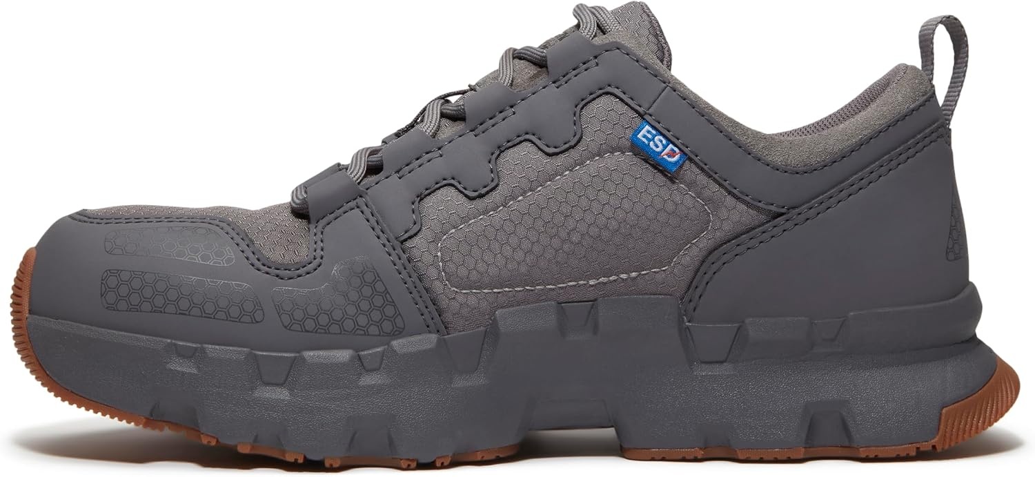 Timberland PRO Men’s Powertrain Ev Composite Safety Toe Static Dissipative Industrial Athletic Work Shoe(Medium Grey V1)