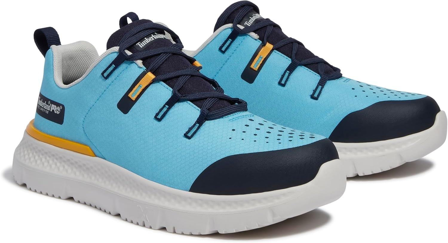 Timberland PRO Men’s Intercept Steel Safety Toe Industrial Athletic Work Shoe(Medium Blue/White V1)