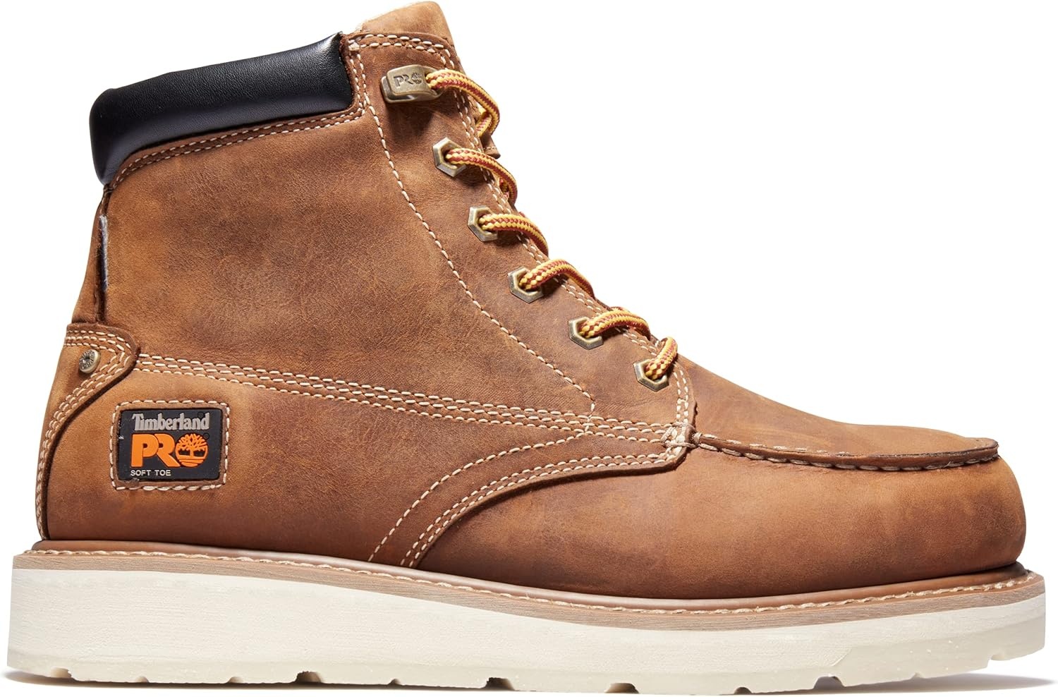 Timberland PRO mens Gridworks Wedge 6 Inch Moc Soft Toe Waterproof Industrial Work Boot(Golden Brown)