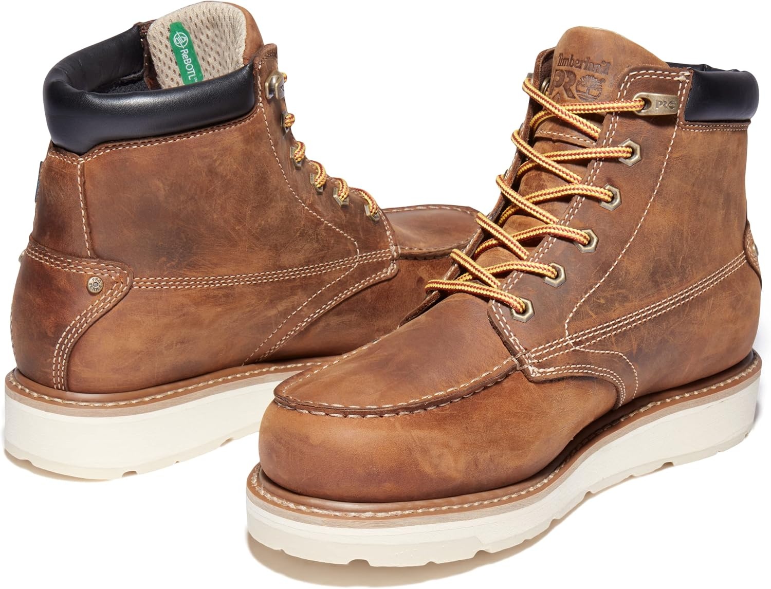 Timberland PRO mens Gridworks Wedge 6 Inch Moc Soft Toe Waterproof Industrial Work Boot(Golden Brown)