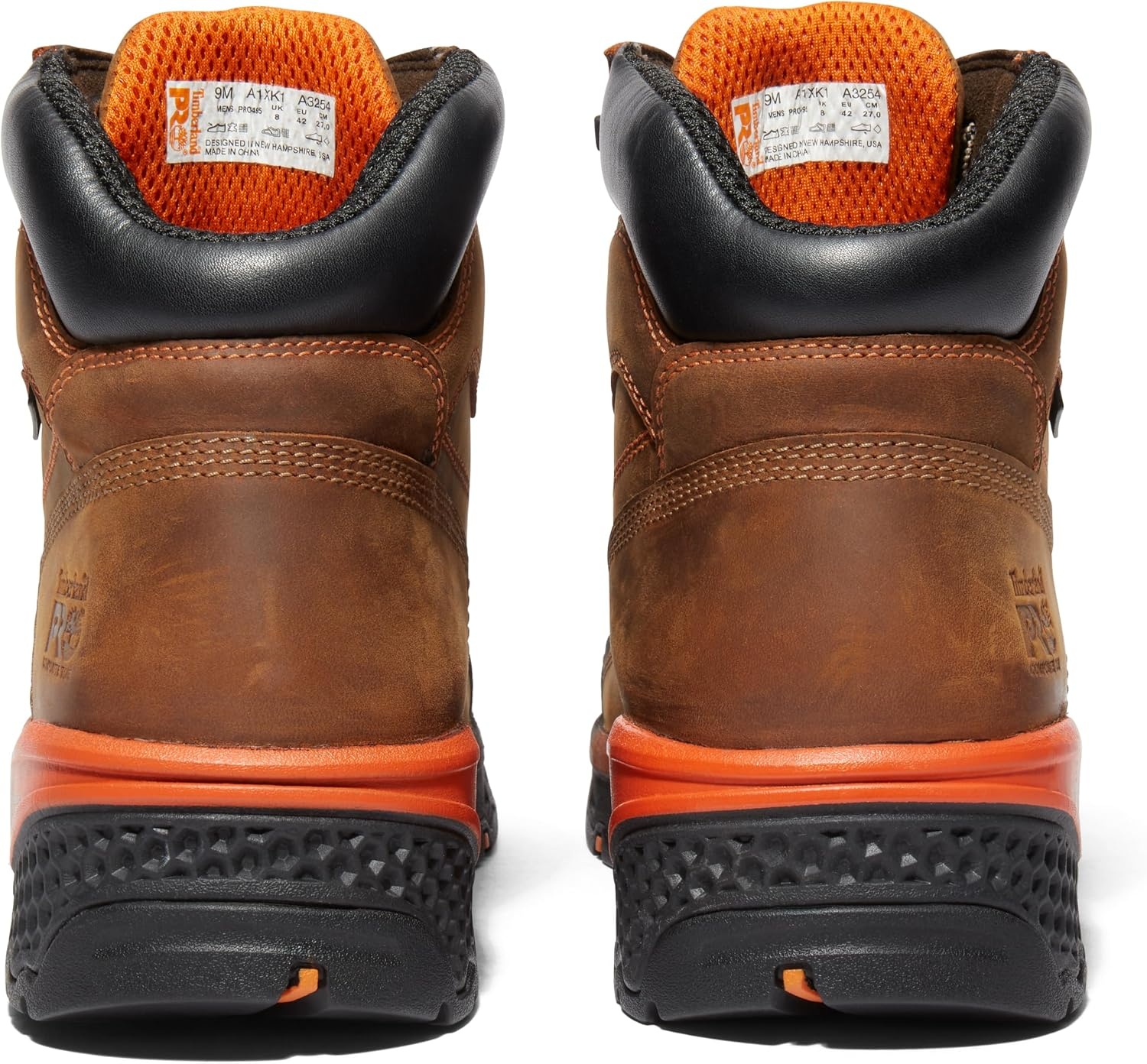 Timberland PRO mens Bosshog 6″ Composite Safety Toe Puncture Resistant Waterproof Industrial Work Boot(Brown/Orange-2024 New)