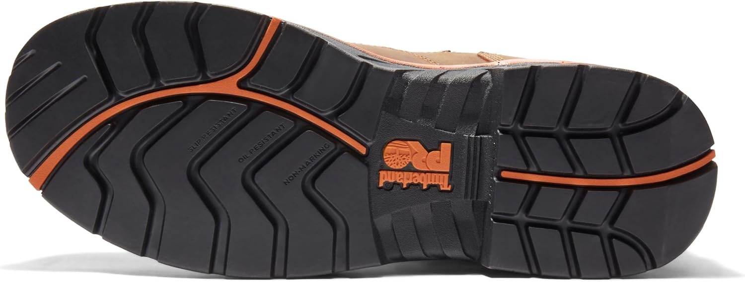 Timberland PRO mens Bosshog 6″ Composite Safety Toe Puncture Resistant Waterproof Industrial Work Boot(Brown/Orange-2024 New)