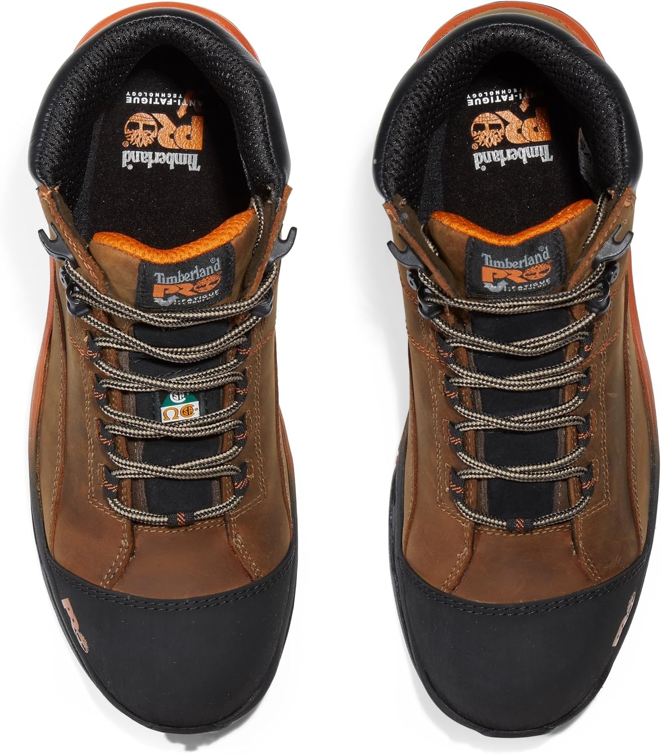 Timberland PRO mens Bosshog 6″ Composite Safety Toe Puncture Resistant Waterproof Industrial Work Boot(Brown/Orange-2024 New)