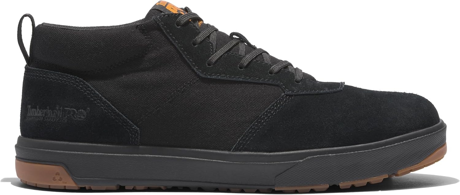 Timberland PRO Men’s Berkley Chukka Composite Safety Toe Industrial Casual Work Shoe(Black/Gum)