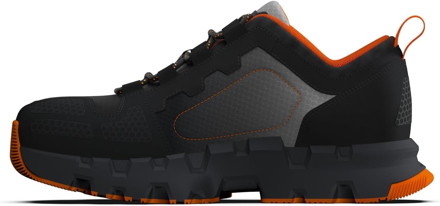 Timberland PRO Men’s Powertrain EV Composite Safety Toe Work Shoes(Grey/Orange)