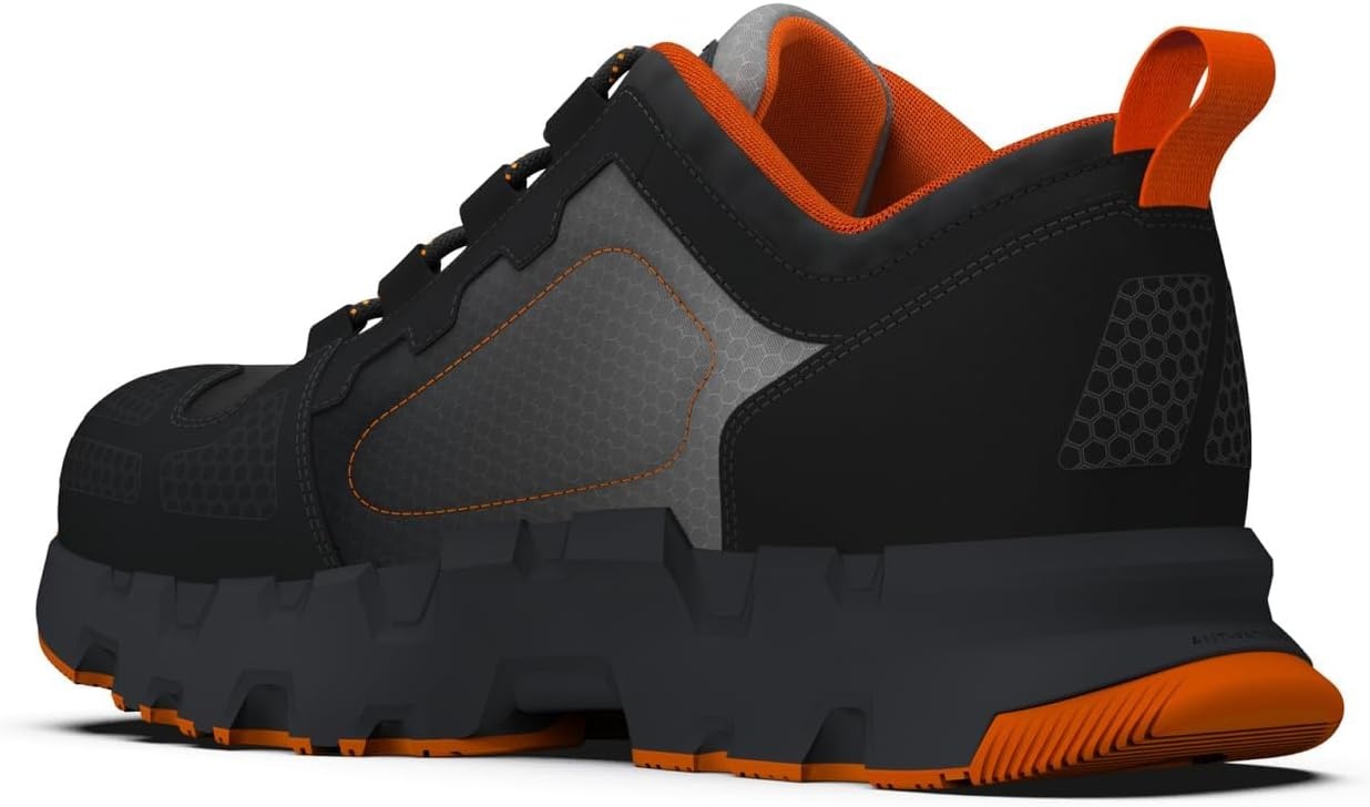Timberland PRO Men’s Powertrain EV Composite Safety Toe Work Shoes(Grey/Orange)