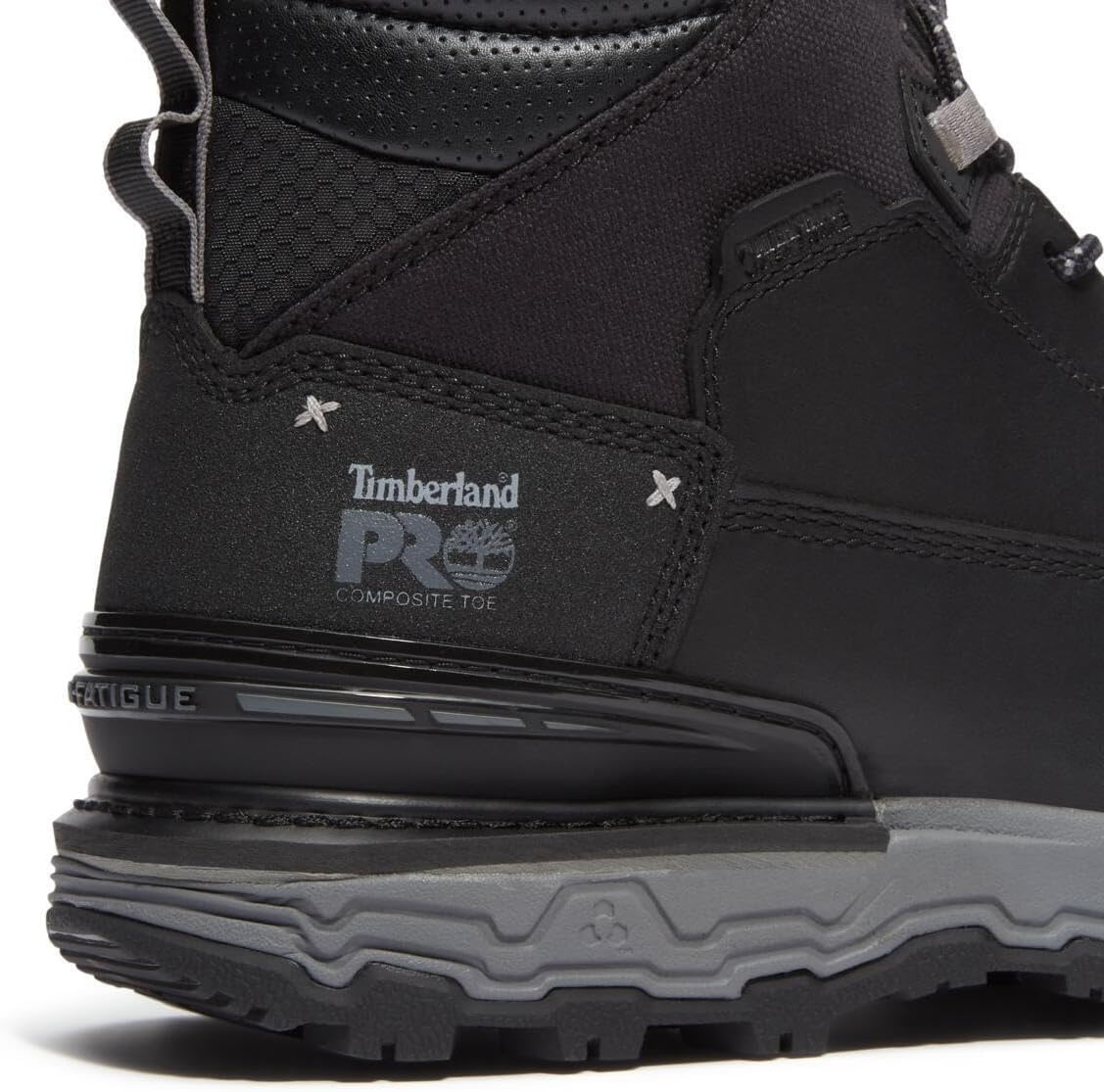 Timberland PRO Men’s 6 Boondock Ultralight Composite Toe Waterproof Slip Resistant Boot(Black/Grey V1)
