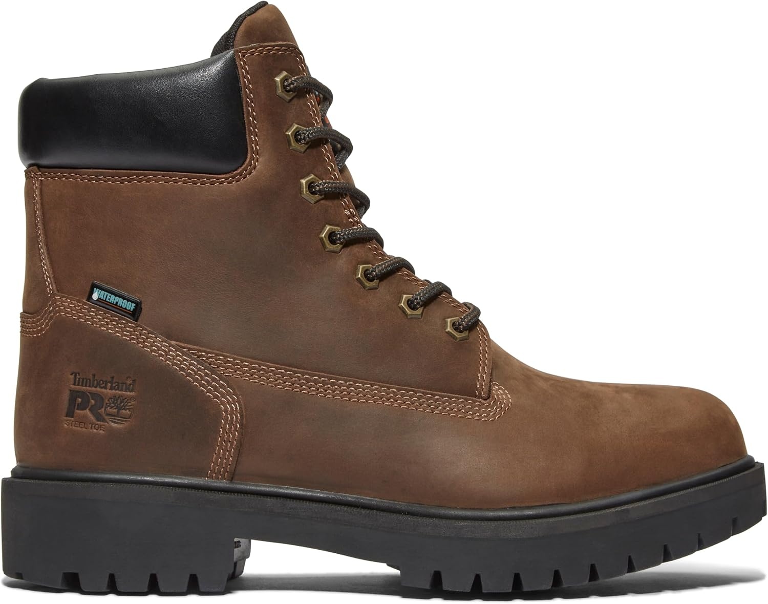 Timberland PRO Men’s Direct Attach 6 Inch Soft-toe Insulated Waterproof Industrial Work Boot(Brown)