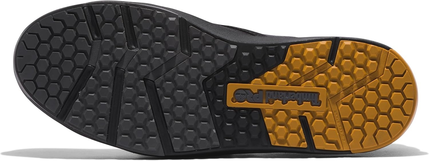 Timberland PRO Men’s Berkley Slip-on Composite Safety Toe Static Dissipative Industrial Casual Work Shoe(Grey/Yellow)