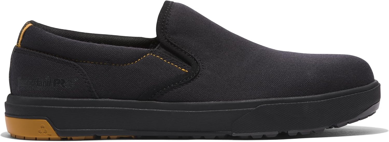 Timberland PRO Men’s Berkley Slip-on Composite Safety Toe Static Dissipative Industrial Casual Work Shoe(Grey/Yellow)