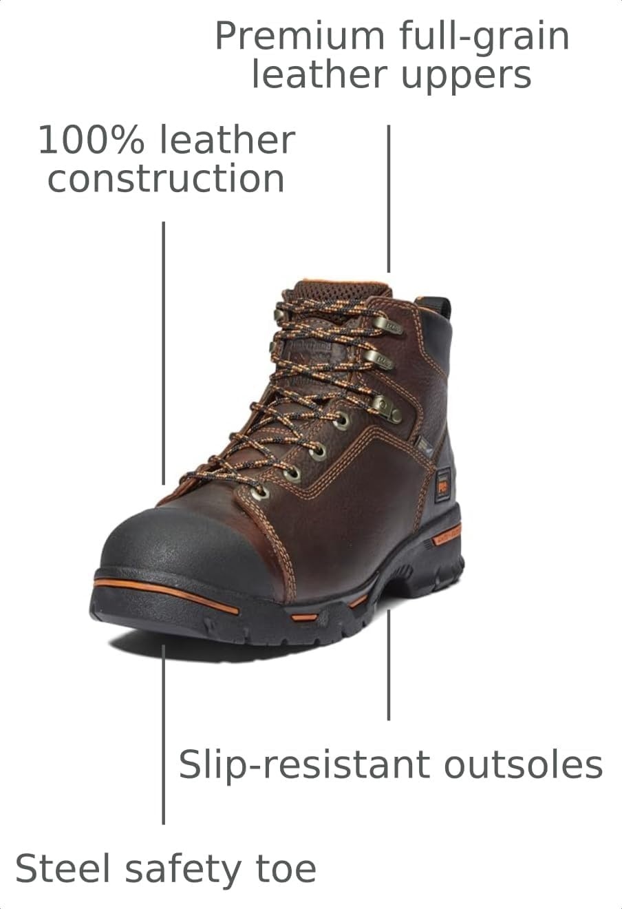 Timberland PRO Men’s 52562 Endurance 6″ PR Work Boot(Briar Brown)